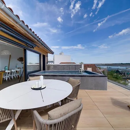 아파트 L'infini - Arcachon-aiguillon Terrasse Avec Piscine Vue Imprenable Sur Le Bassin 라테스트드뷔크