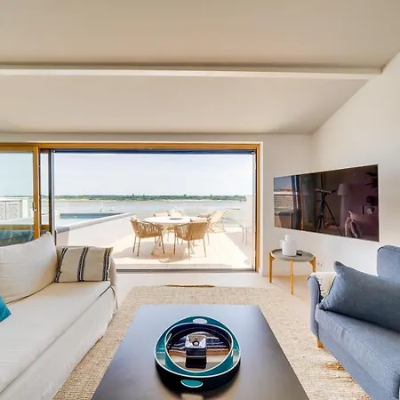 아파트 L'infini - Arcachon-aiguillon Terrasse Avec Piscine Vue Imprenable Sur Le Bassin