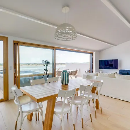 L'infini - Arcachon-aiguillon Terrasse Avec Piscine Vue Imprenable Sur Le Bassin 아파트