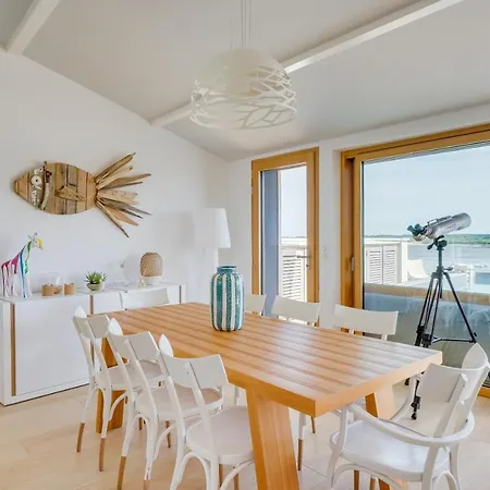 아파트 L'infini - Arcachon-aiguillon Terrasse Avec Piscine Vue Imprenable Sur Le Bassin